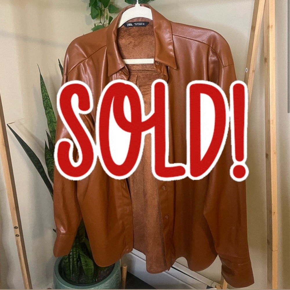 ZARA Faux Leather Shirt